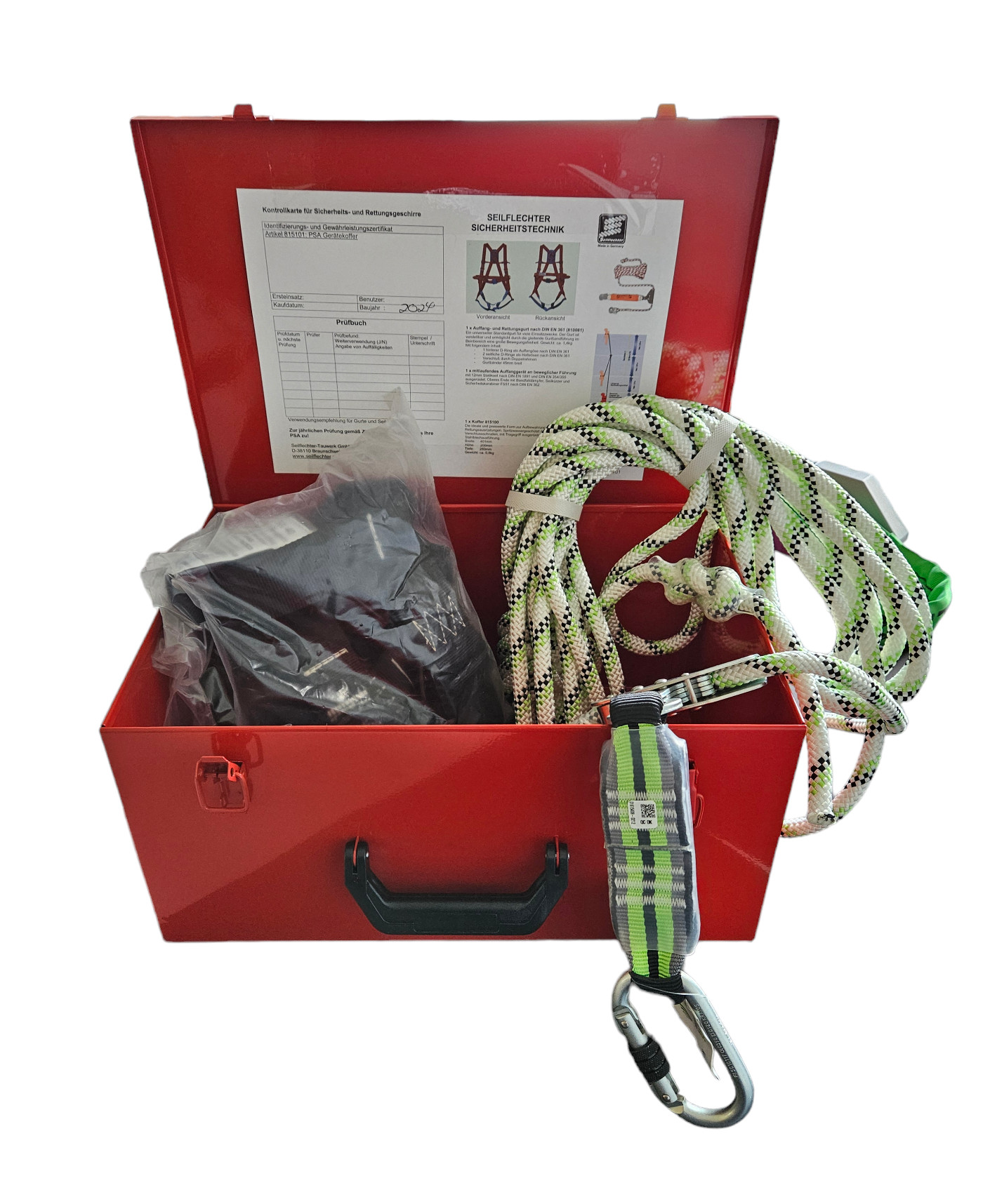 Sicherheitsset in Koffer oder Rucksack