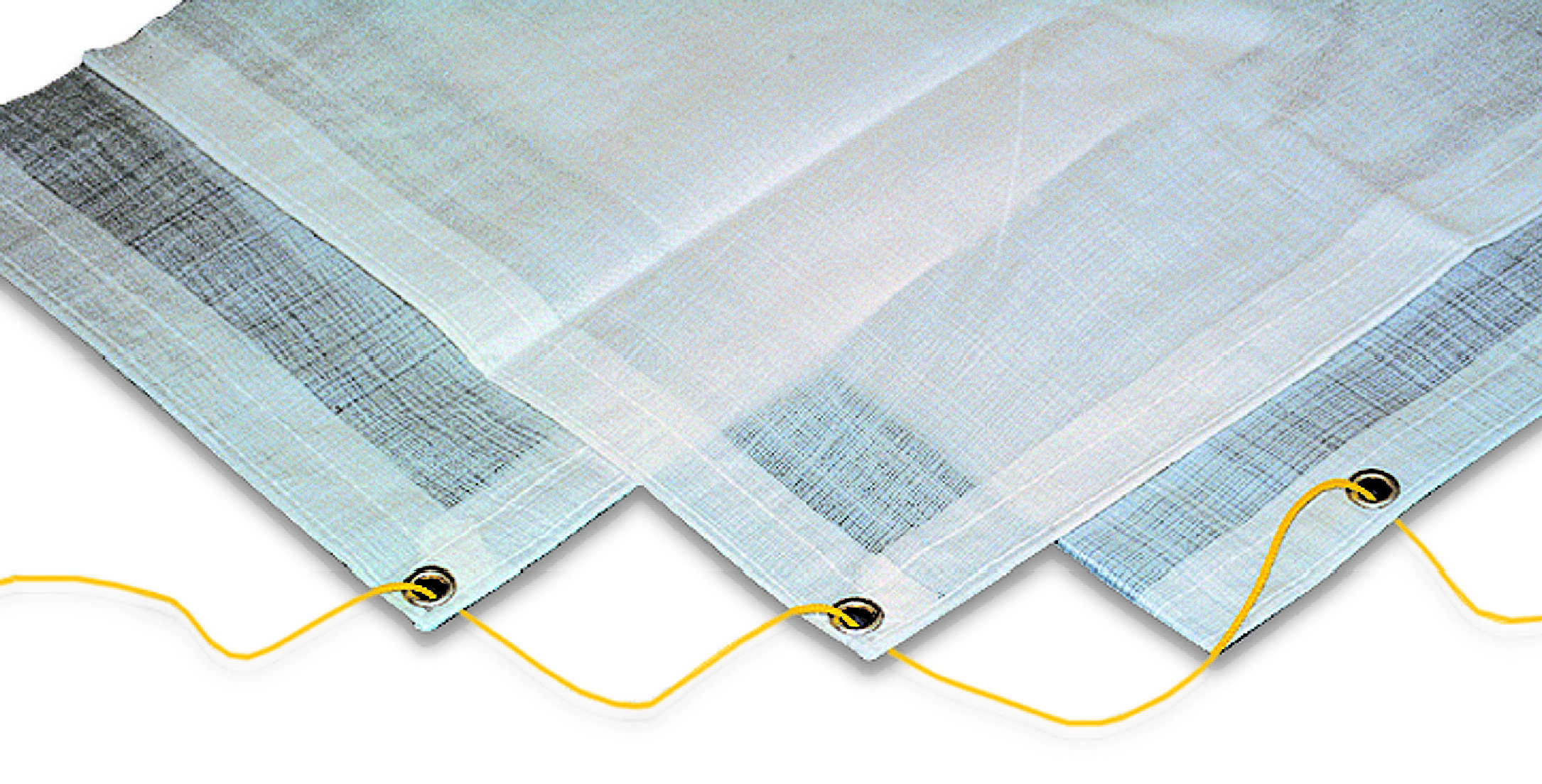 Polyband-Rechteck-Bootsplane weiß 250 g/qm